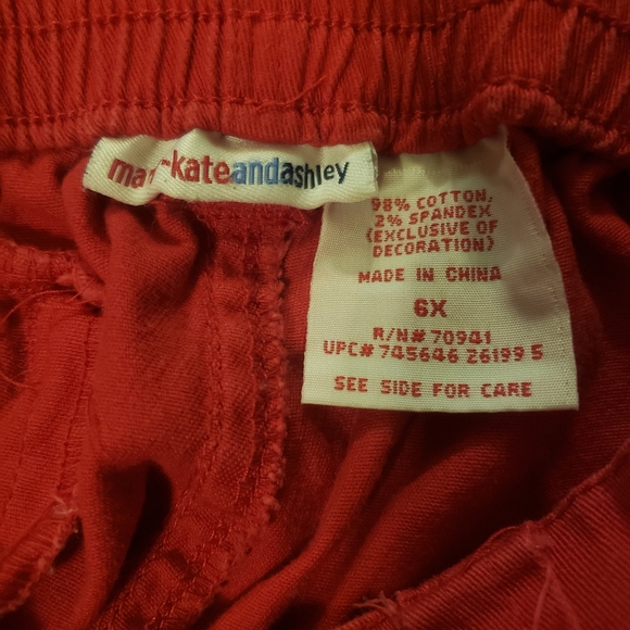 Mary Kate & Ashley red embroidered pants - Picture 4 of 5